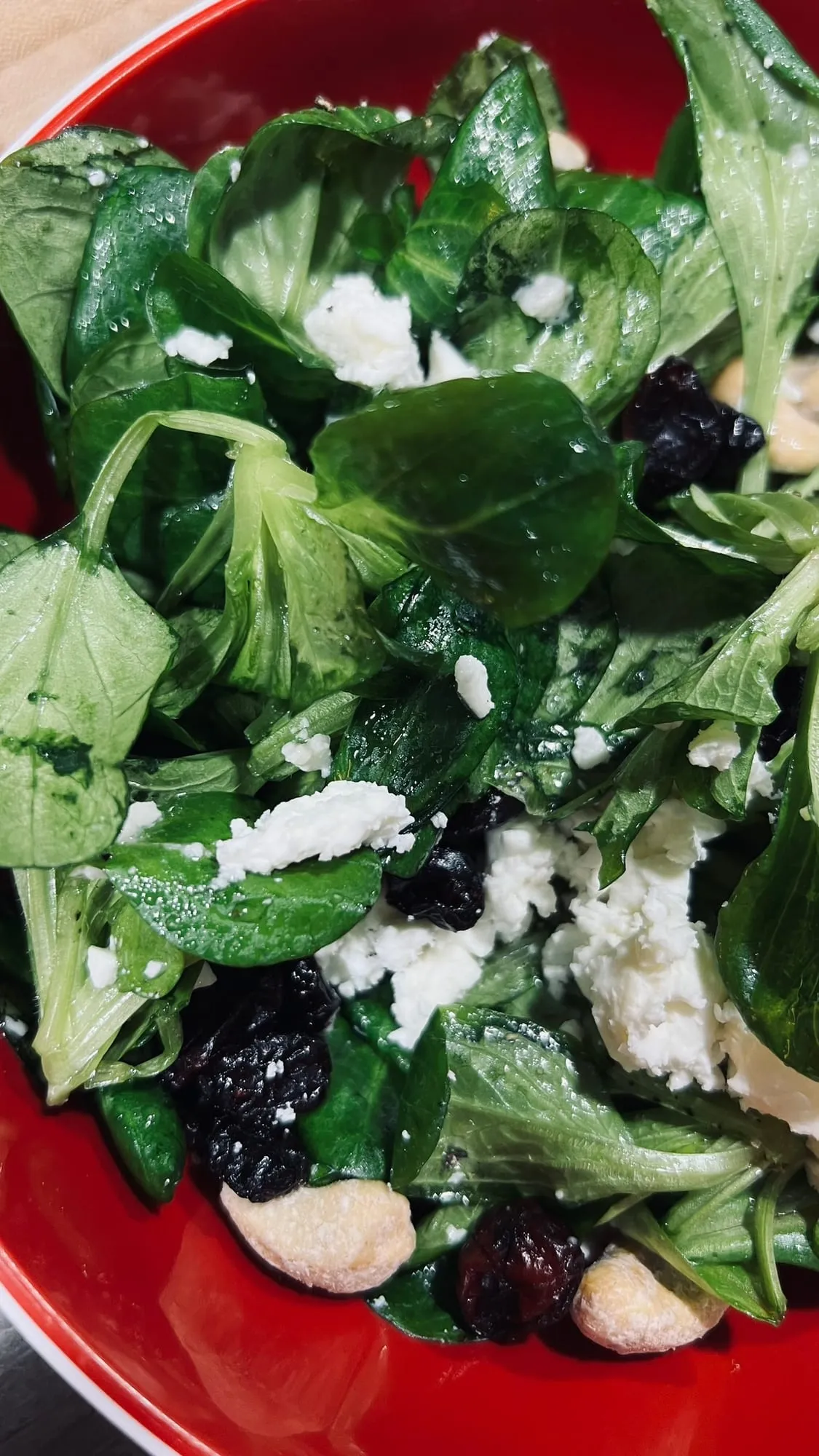 Feldsalat mit Cranberries